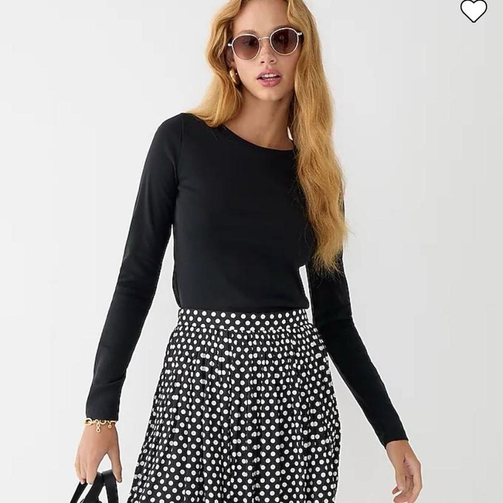 J. Crew Black Crewneck Long Sleeve Top